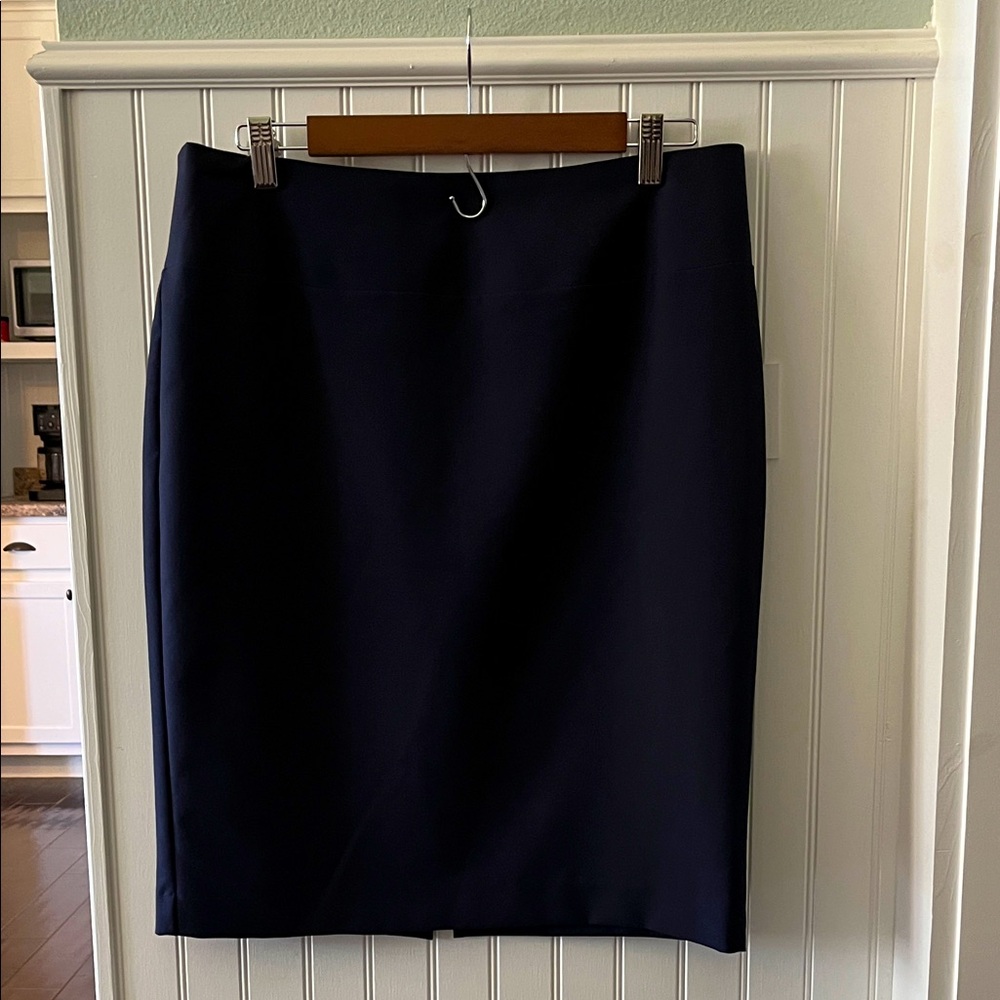 Ellen Tracy Navy Blue Pencil Skirt NWT Size 10